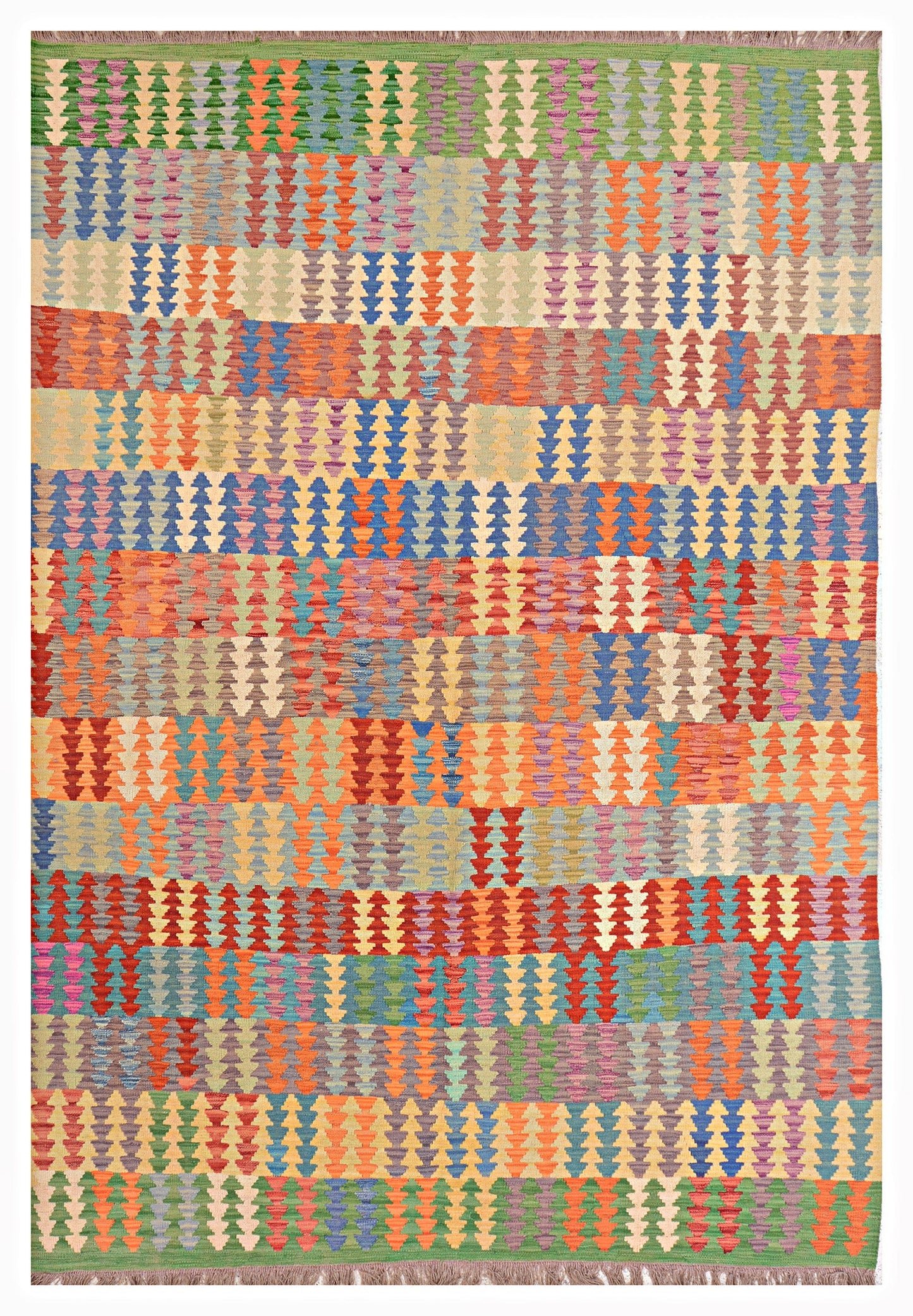 Afghan Kilim - 6.5x10 ft