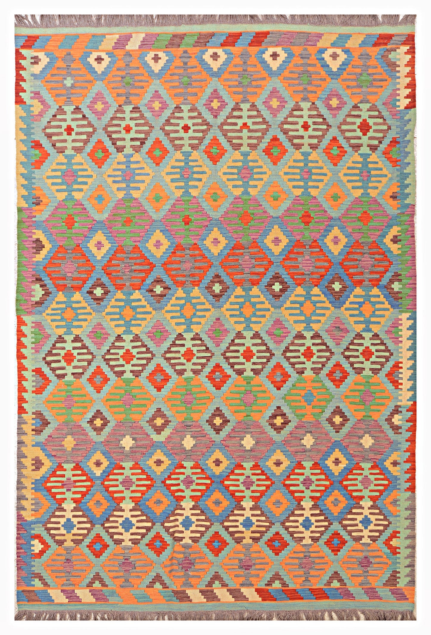 Afghan Kilim - 6.5x10 ft