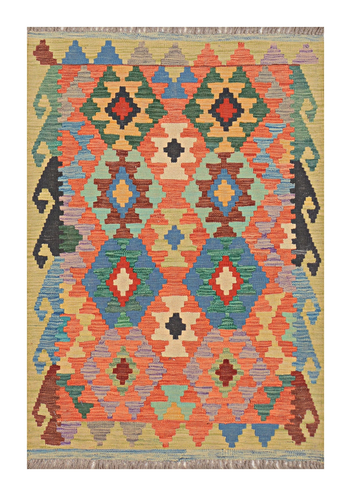 Afghan Kilim - 2.5x4 ft