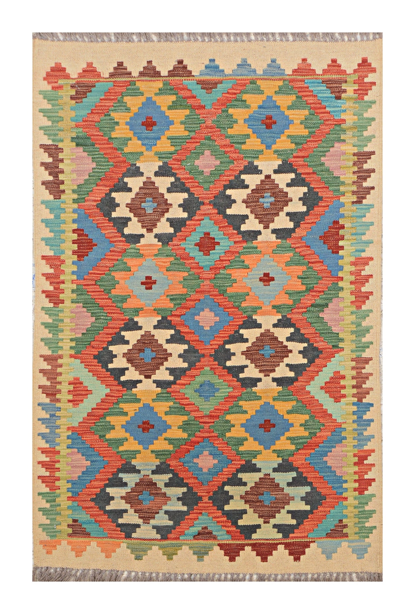 Afghan Kilim - 2.5x4 ft
