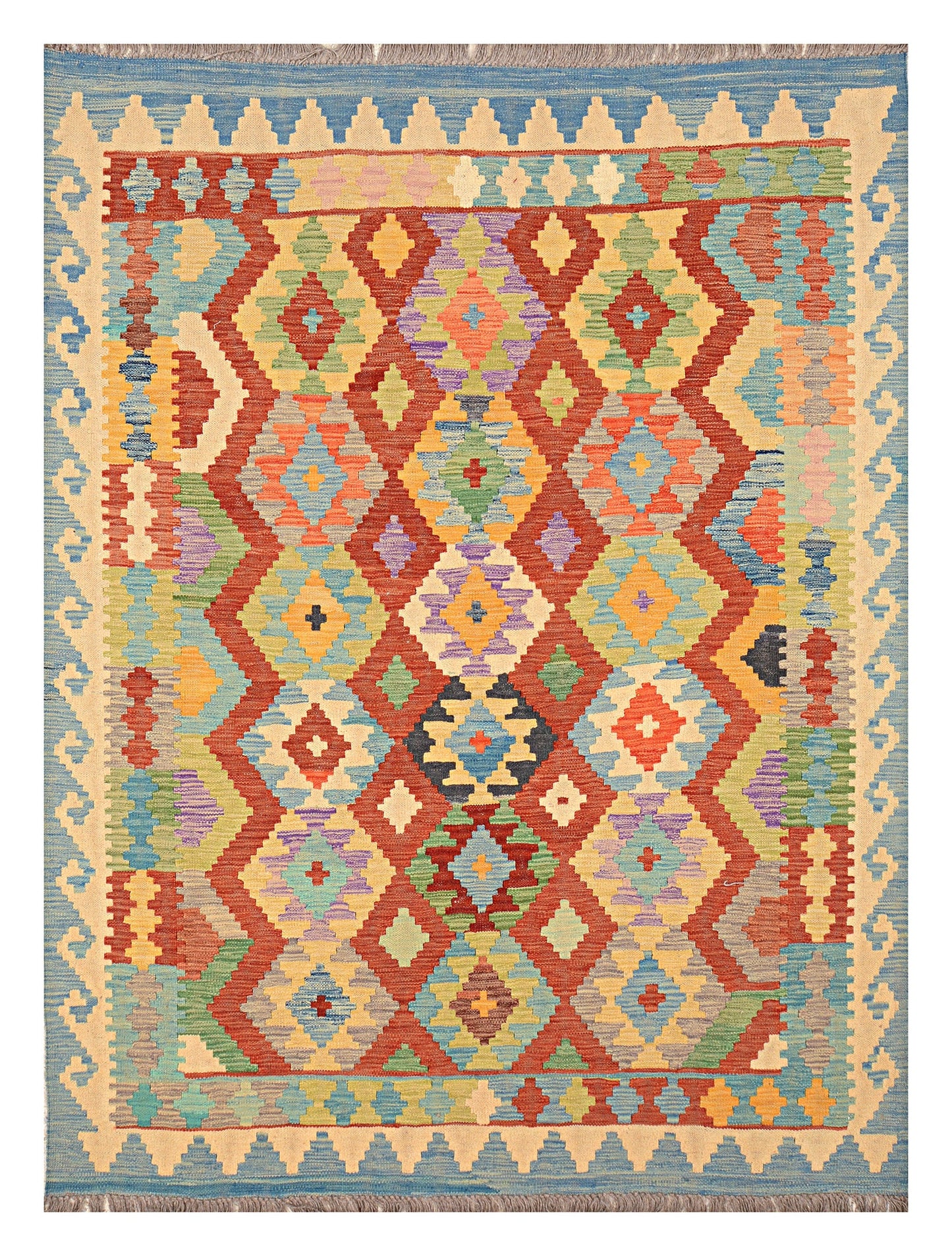 Afghan Kilim - 7x5 ft