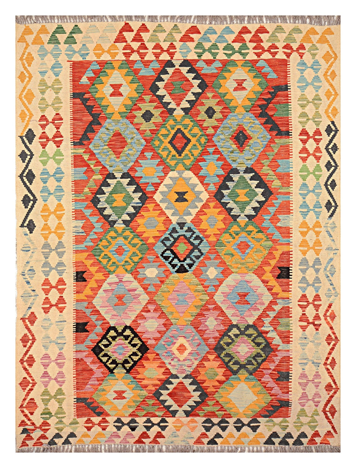 Afghan Kilim - 7x5 ft