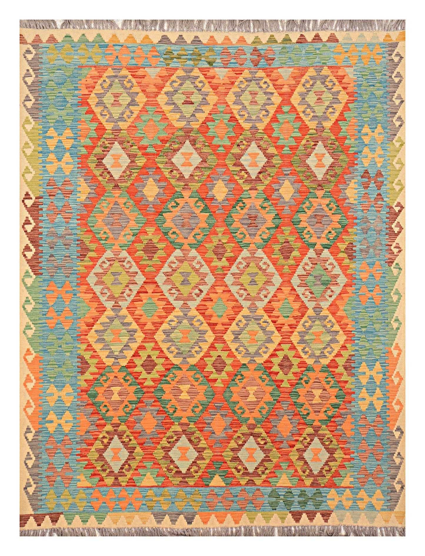 Afghan Kilim - 7x5 ft