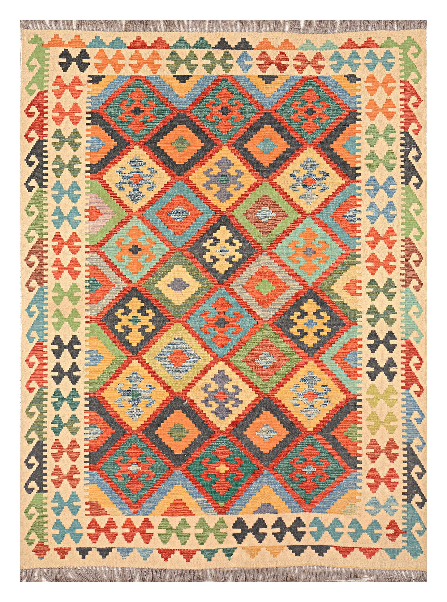 Afghan Kilim - 7x5 ft