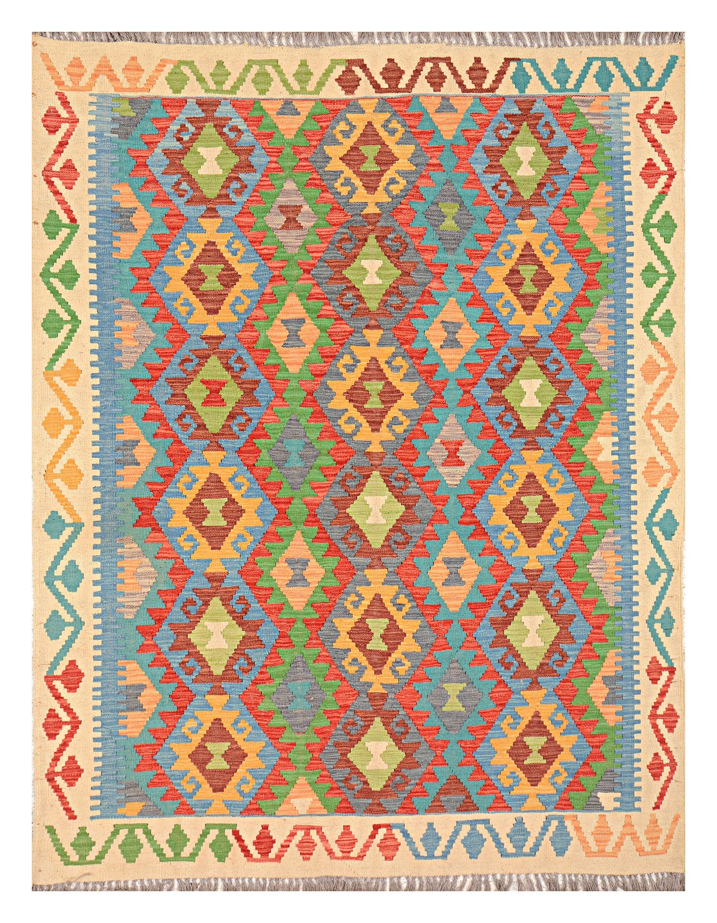 Afghan Kilim - 7x5 ft