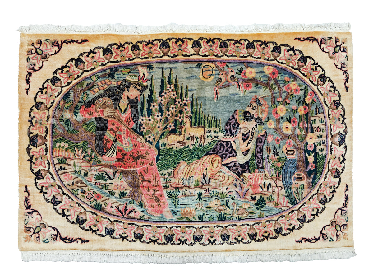 Pictorial Rug Double knot - 2.5x4 ft