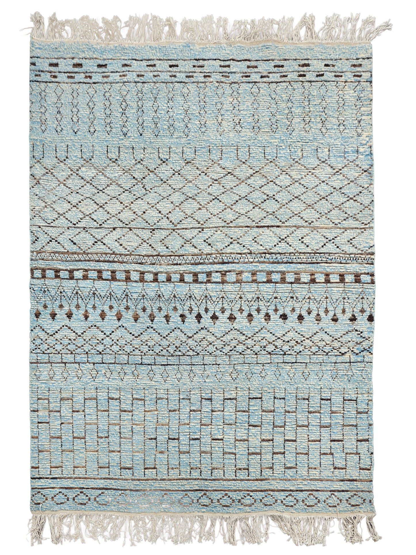 Hand Made Moroccan Rug - 8x5.5 ft