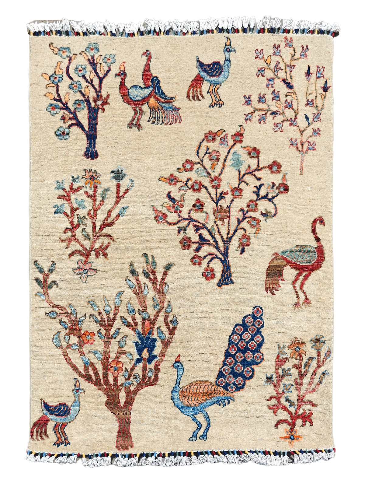 Afghan Pictorial Gabbeh Style Rug 3x5 ft