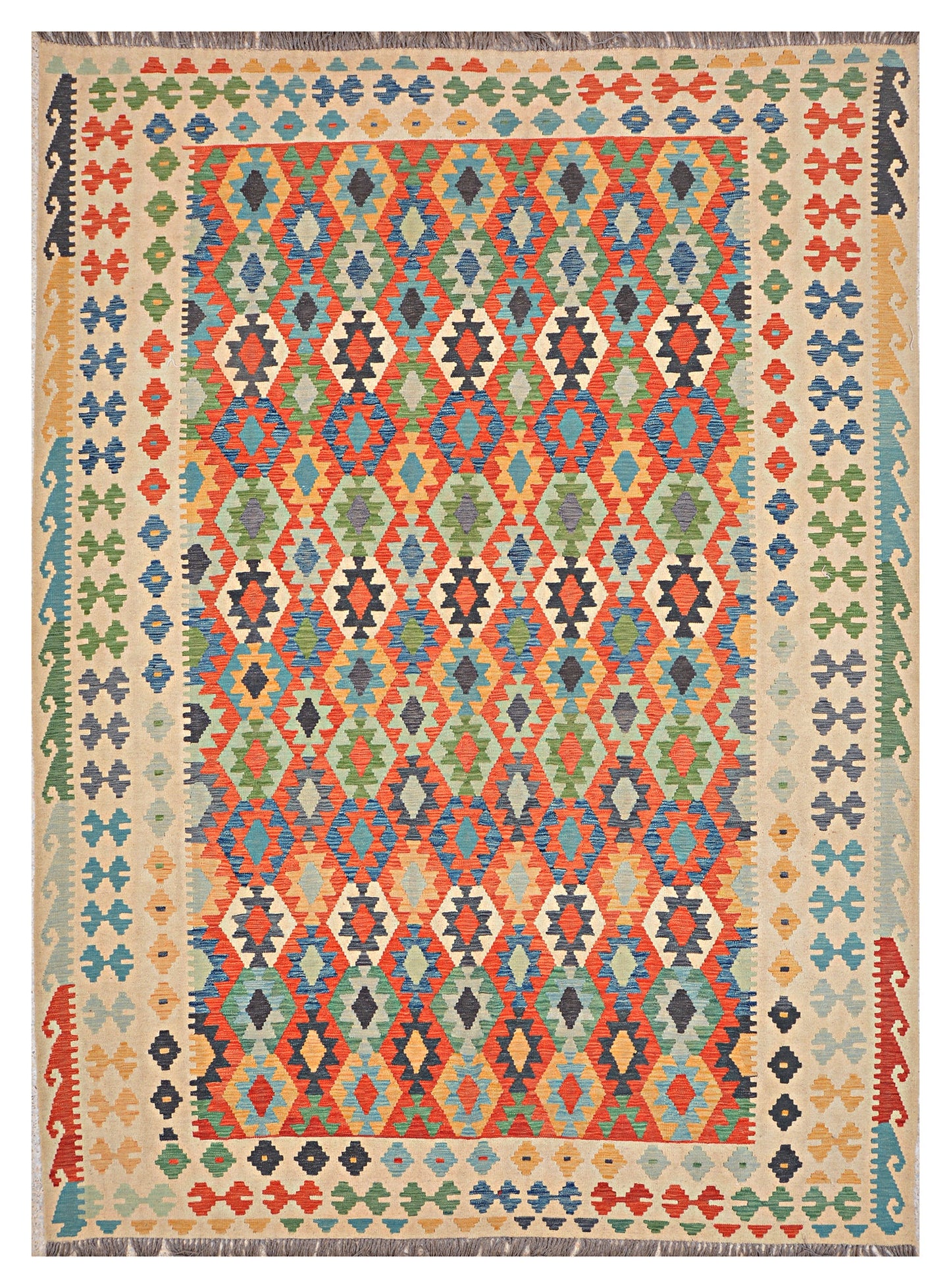 Afghan Kilim - 8x11 ft