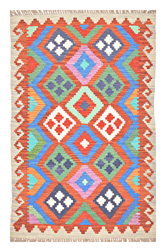 Afghan Kilim - 3x5 ft