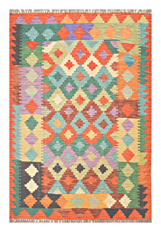 Afghan Kilim - 3x5 ft
