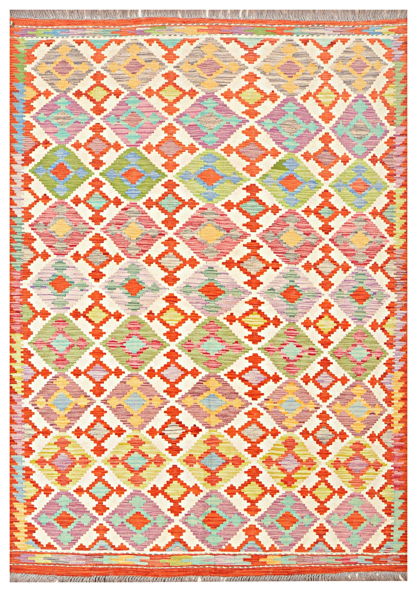 Afghan Kilim - 8x5.5 ft