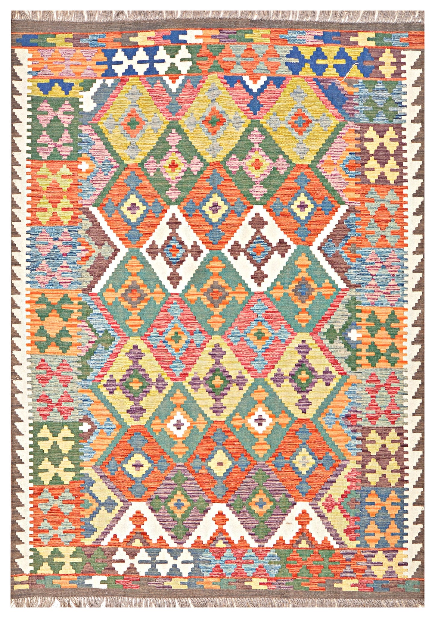 Afghan Kilim - 8x5.5 ft