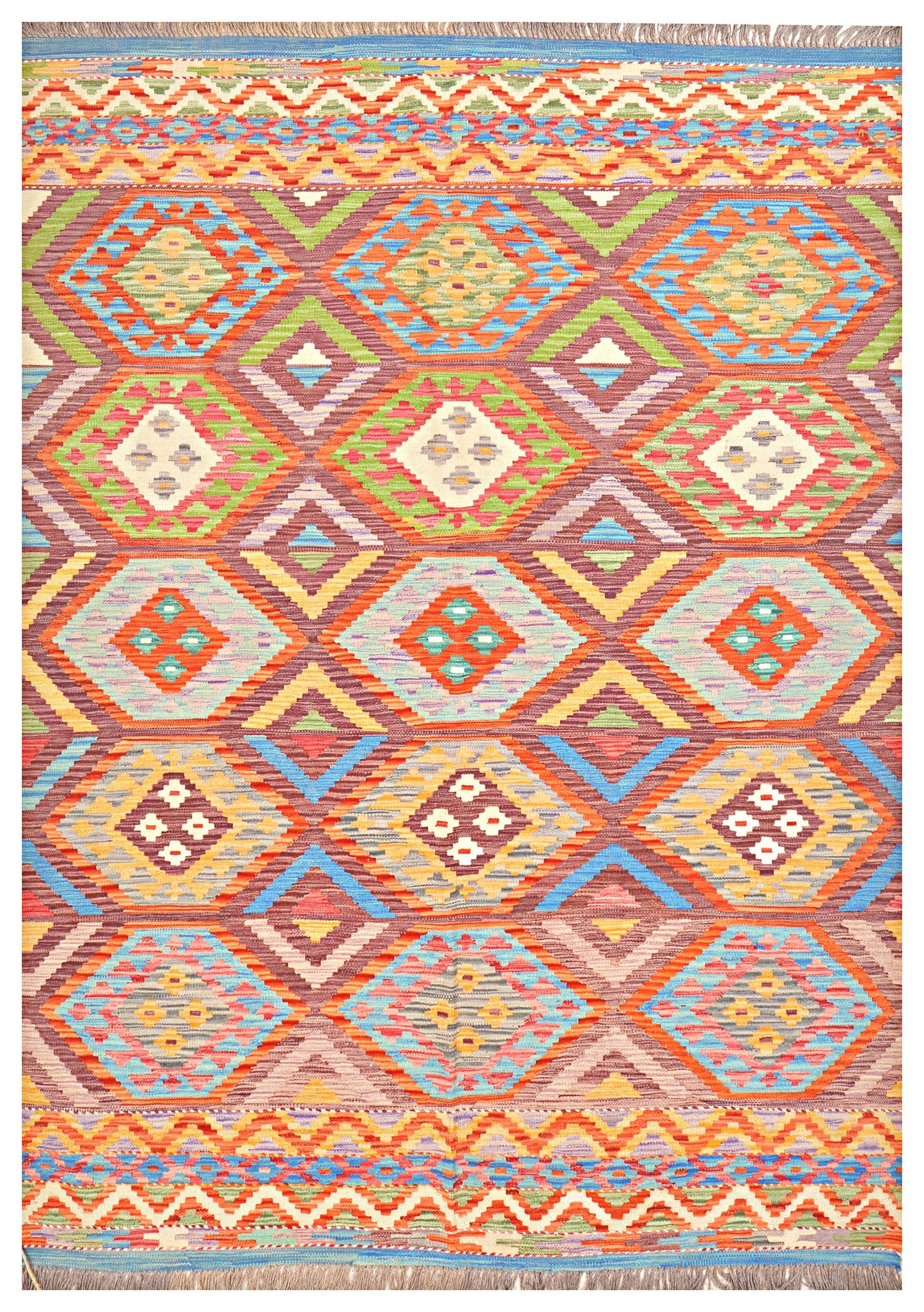 Afghan Kilim - 8x5.5 ft