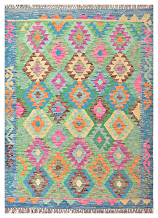 Afghan Kilim - 7x5 ft
