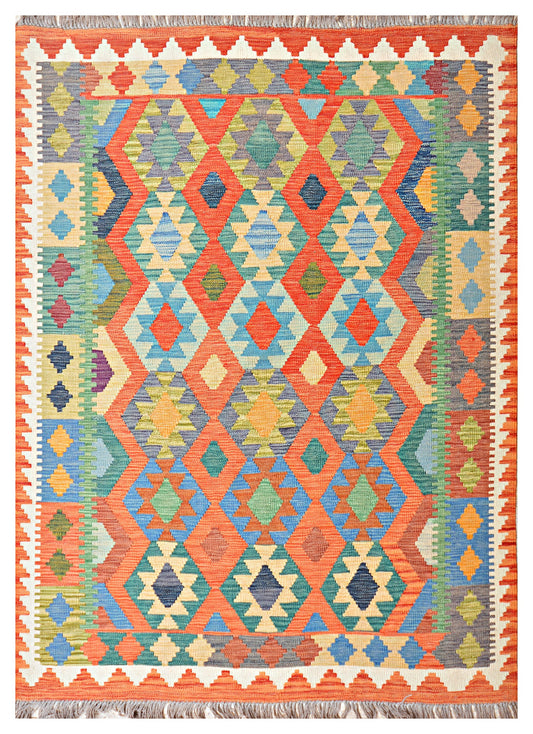 Afghan Kilim - 7x5 ft