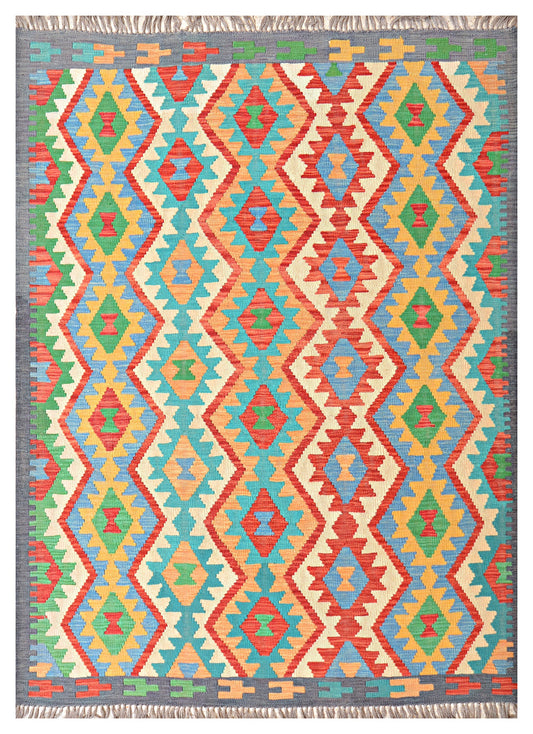Afghan Kilim - 7x5 ft