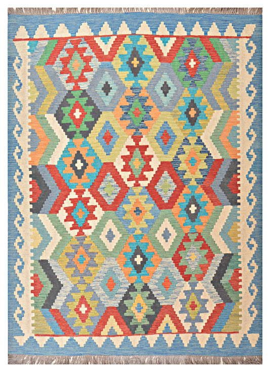 Afghan Kilim - 7x5 ft