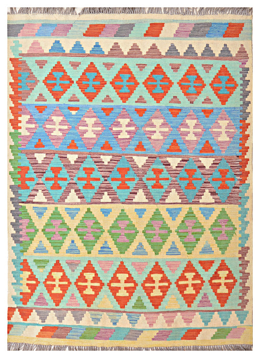 Afghan Kilim - 7x5 ft