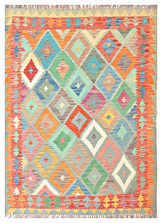 Afghan Kilim - 7x5 ft