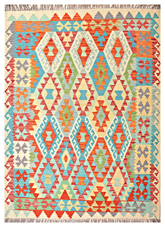 Afghan Kilim - 7x5 ft