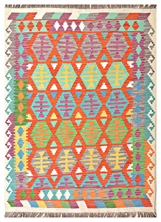 Afghan Kilim - 7x5 ft
