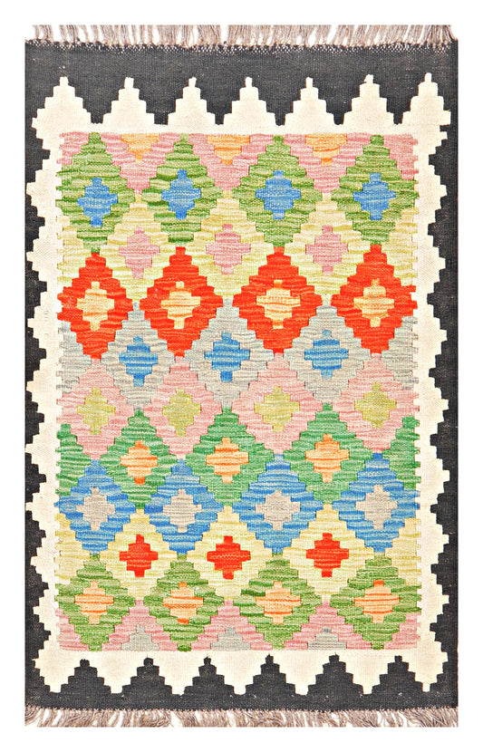 Afghan Kilim - 2.5x4 ft
