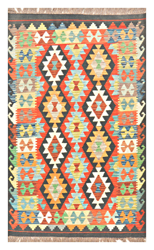 Afghan Kilim - 3x5 ft