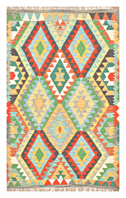 Afghan Kilim - 3x5 ft