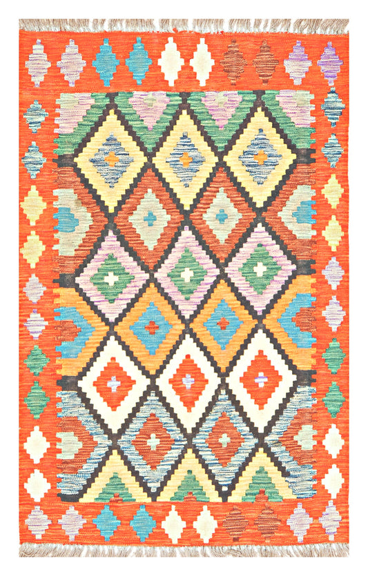 Afghan Kilim - 3x5 ft