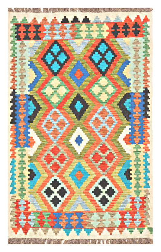 Afghan Kilim - 3x5 ft