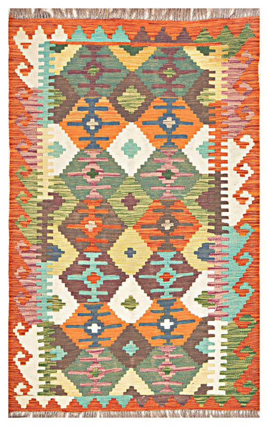 Afghan Kilim - 3x5 ft