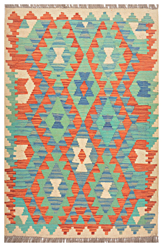Afghan Kilim - 2.5x4 ft