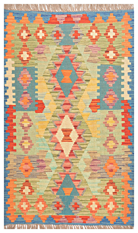 Afghan Kilim - 2.5x4 ft