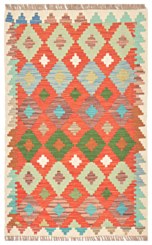 Afghan Kilim - 2.5x4 ft