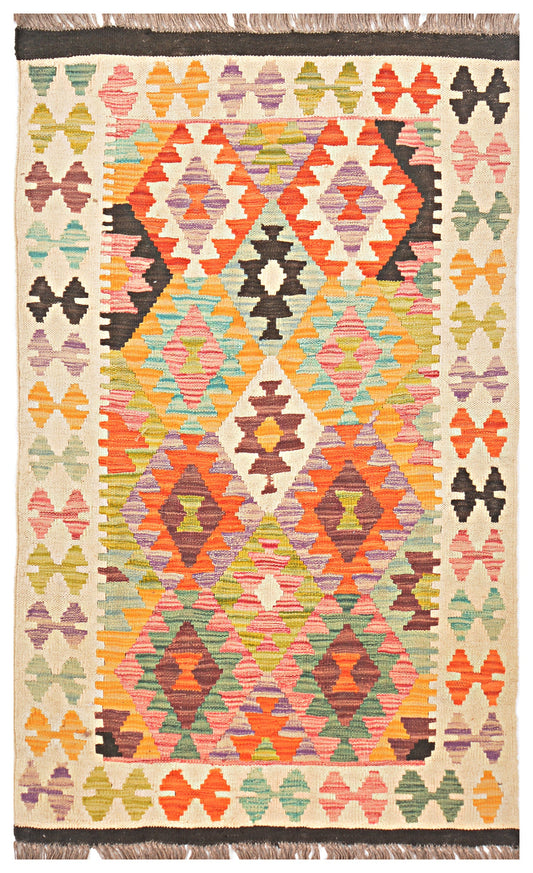 Afghan Kilim - 2.5x4 ft