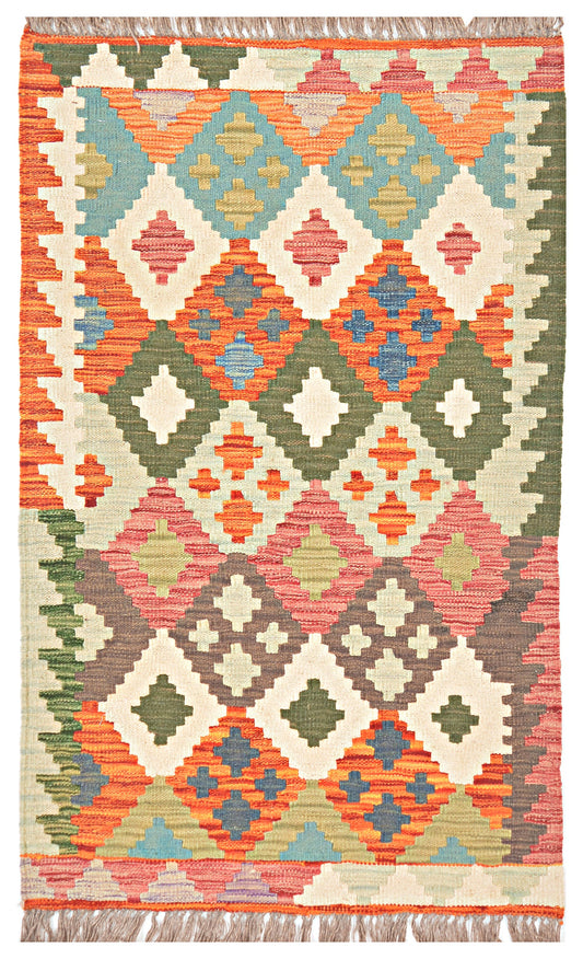 Afghan Kilim - 2.5x4 ft