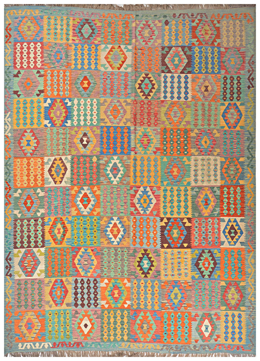 Afghan Kilim - 10x13 ft