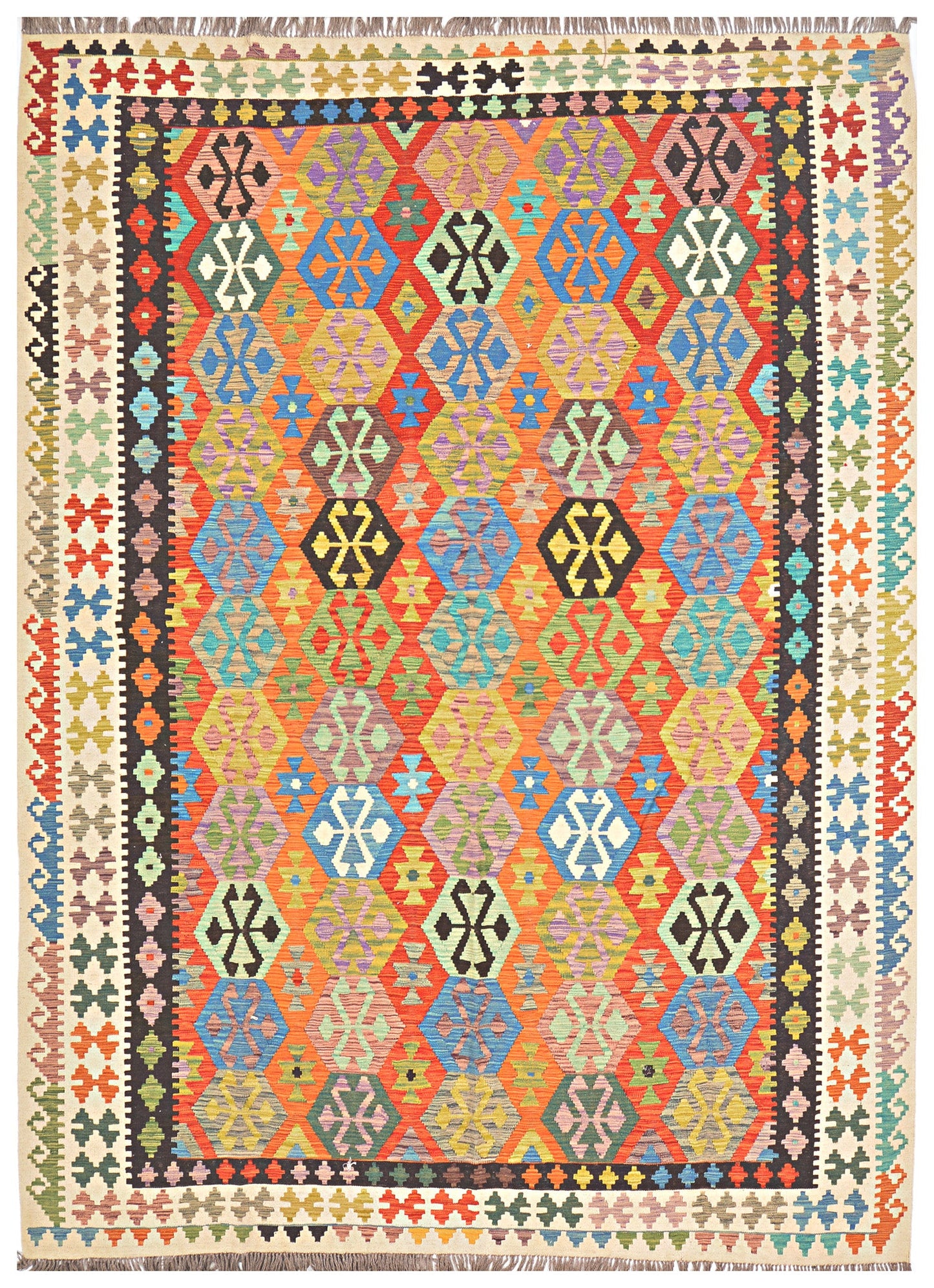 Afghan Kilim - 8x11 ft