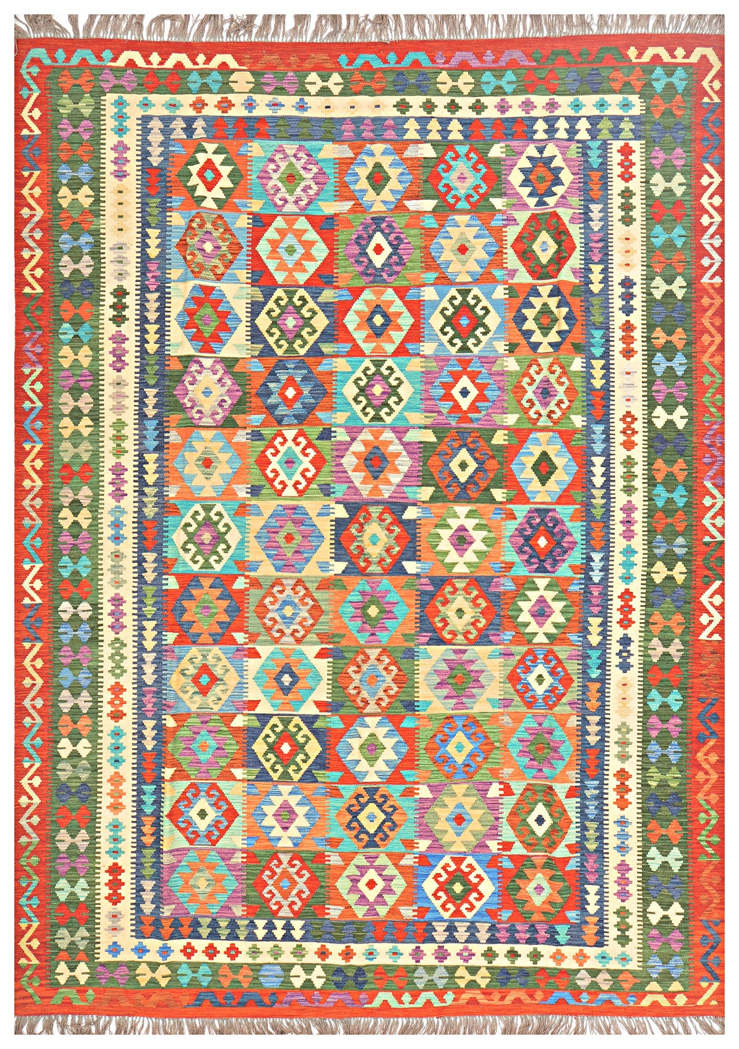 Afghan Kilim - 8x11 ft