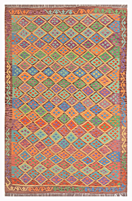 Afghan Kilim - 6.5x10 ft