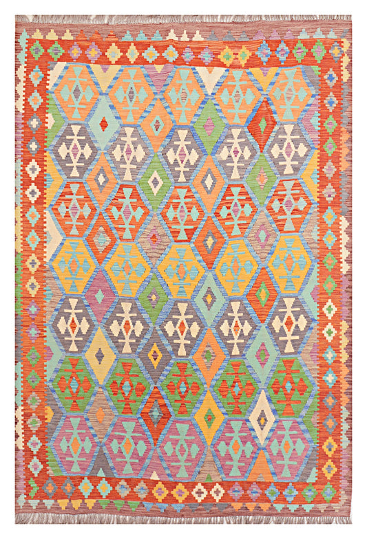 Afghan Kilim - 6.5x10 ft