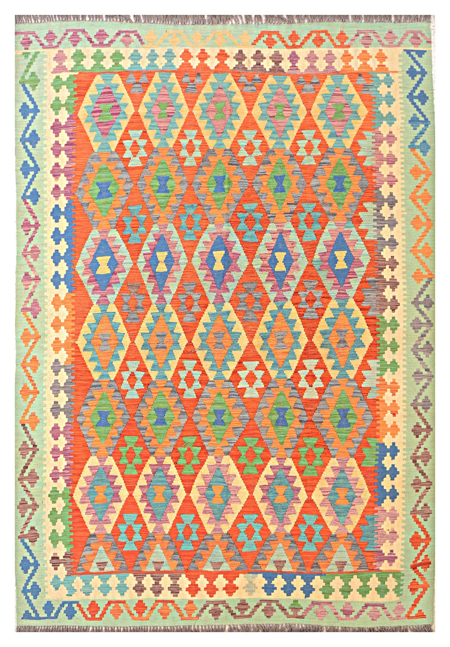 Afghan Kilim - 6.5x10 ft