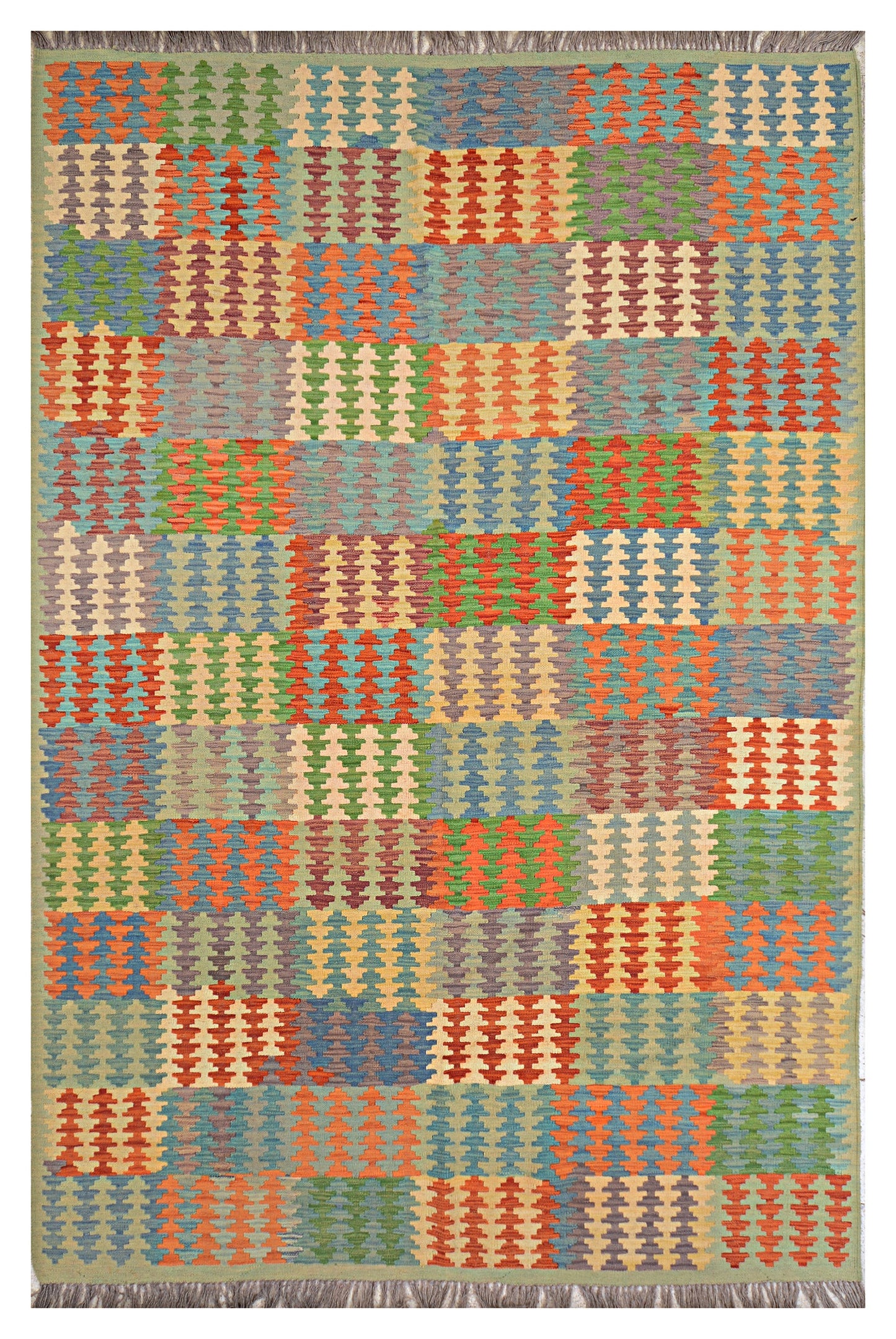 Afghan Kilim - 6.5x10 ft