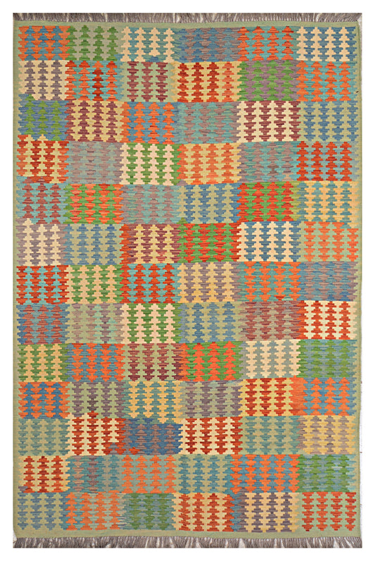 Afghan Kilim - 6.5x10 ft
