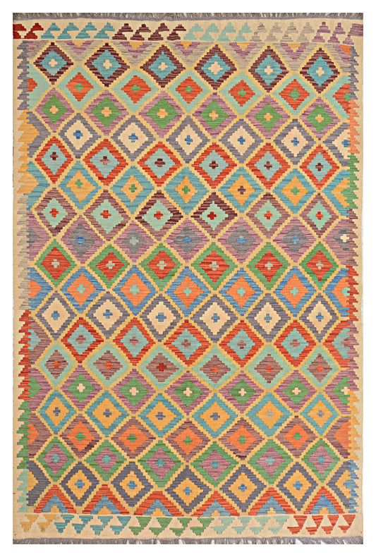 Afghan Kilim - 6.5x10 ft