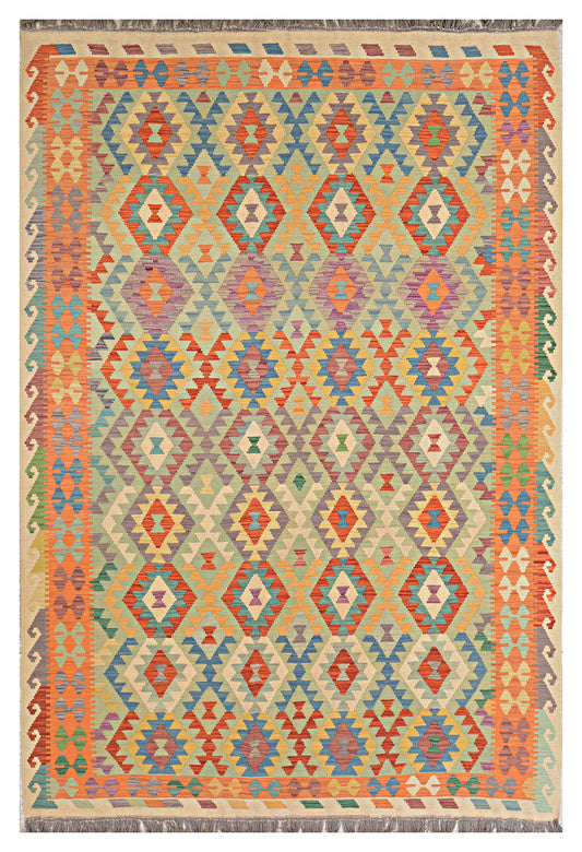 Afghan Kilim - 6.5x10 ft