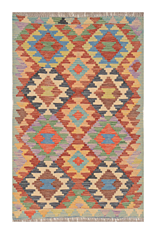 Afghan Kilim - 2.5x4 ft