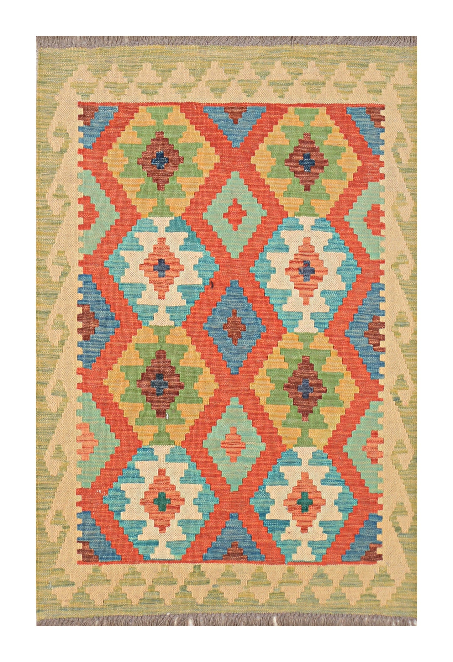 Afghan Kilim - 2.5x4 ft