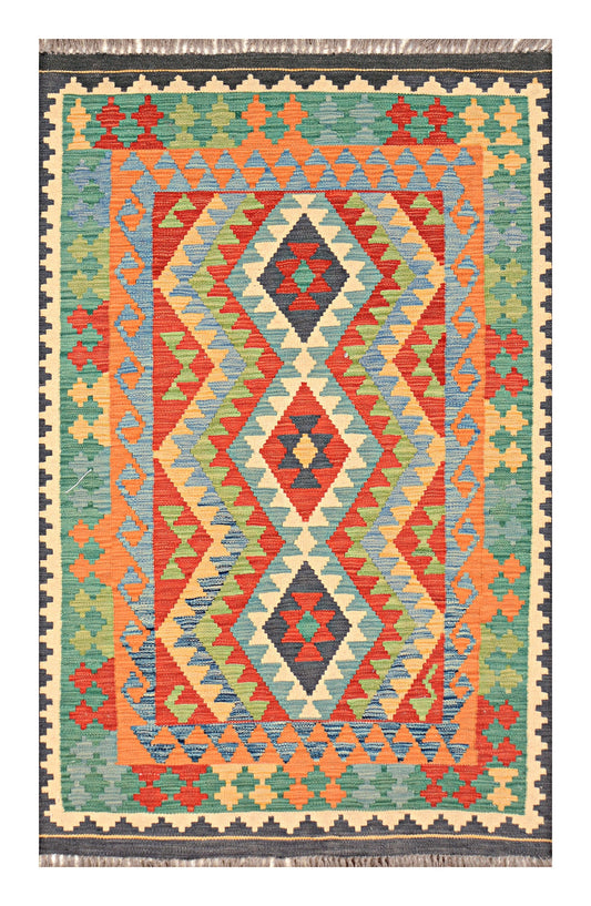 Afghan Kilim - 3x5 ft